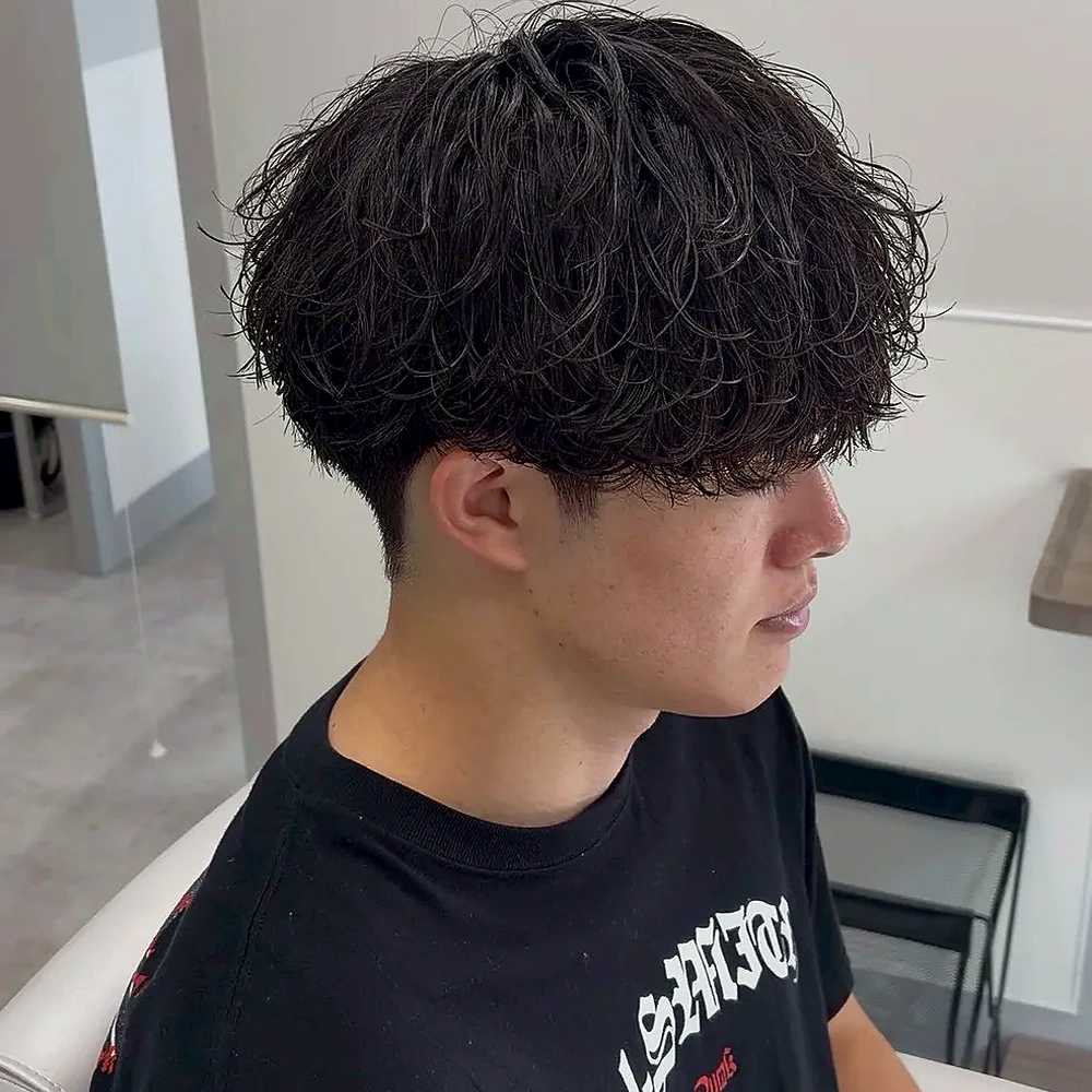 波巻きパーマ施術後のアフター写真